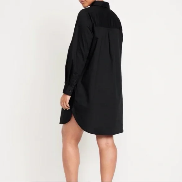 Two-Pack Long-Sleeve Shirt Dress Sz S Black & Sz SP Cherry Bark Stripe EUC! - Picture 13 of 14